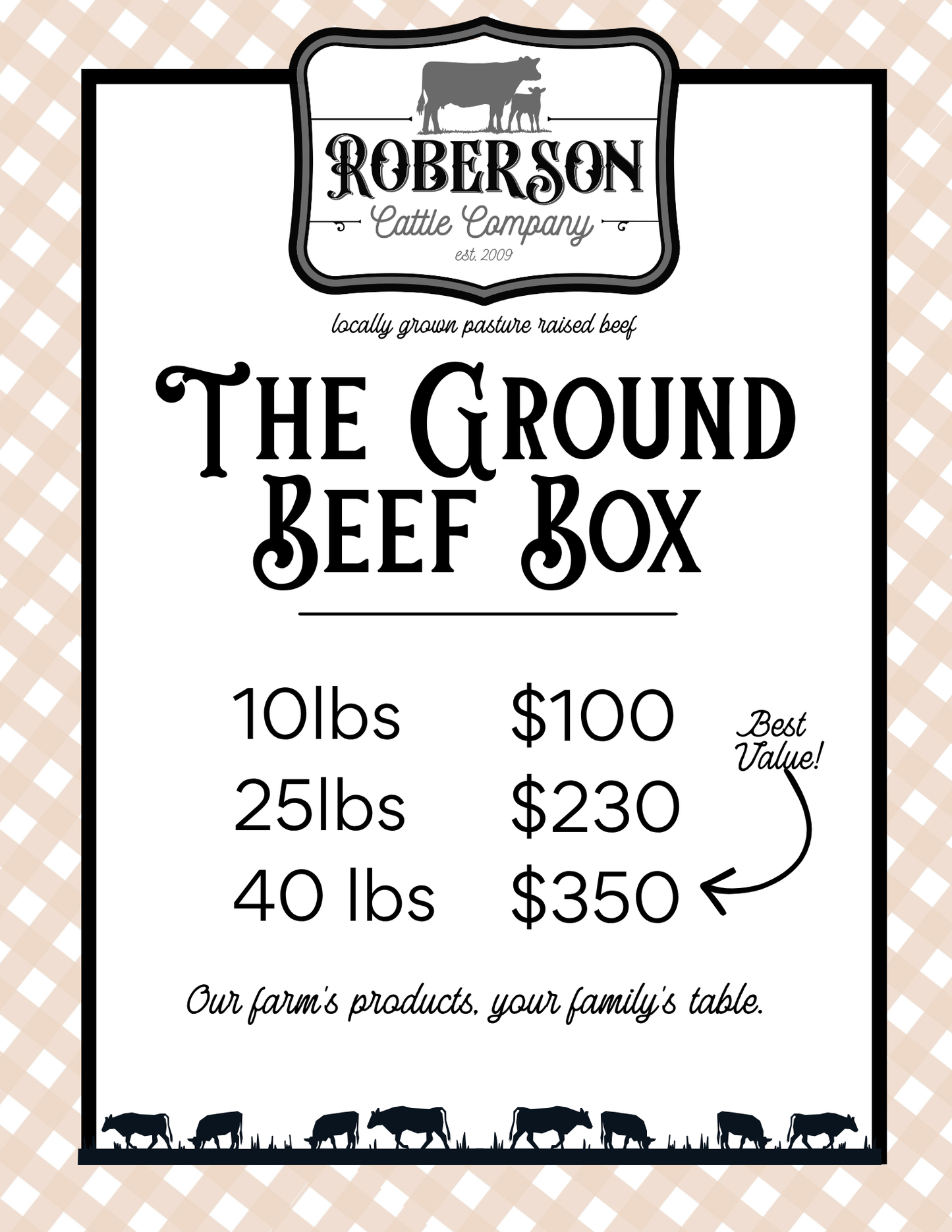 Ground Beef Bulk Box